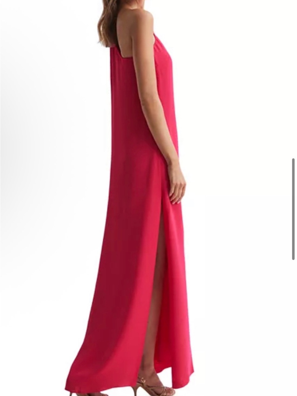 Reiss One-Shoulder Fuchsia Red Gown - Picture 3 of 7